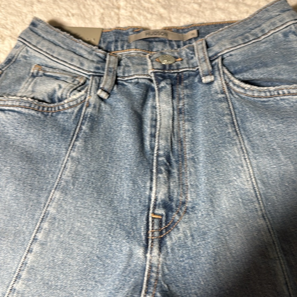 NWT Hudson Size 26 Women's James High Rise Wide Leg Jeans: Caribbean Breeze - Picture 11 of 16